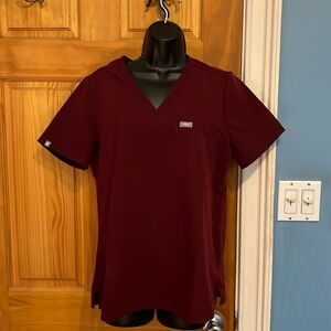 Figs Burgundy Catarina Scrub Top!